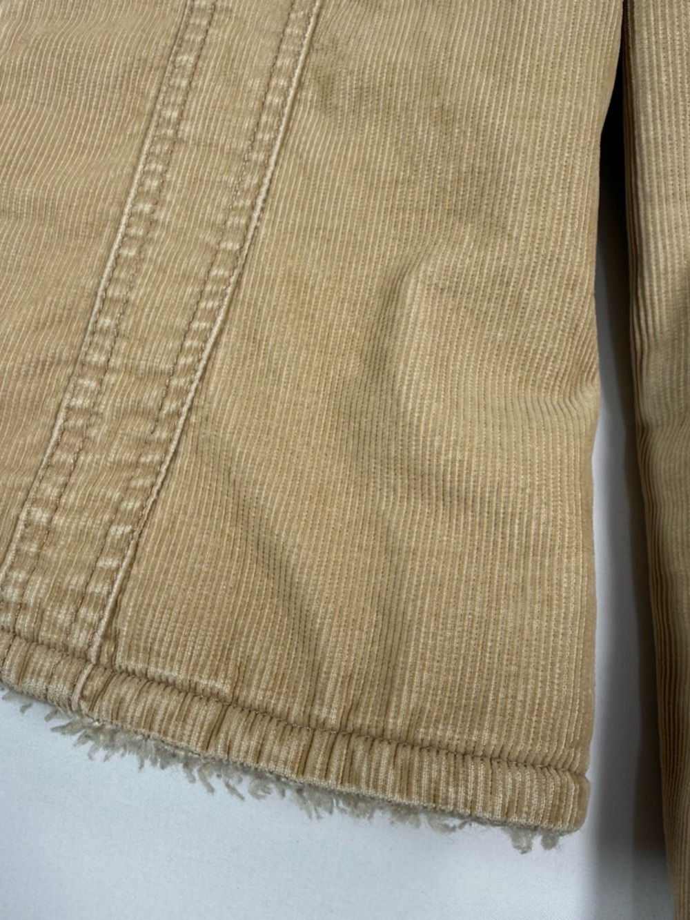 VINTAGE ABERCROMBIE & FITCH Womens Sherpa Corduroy Jacket S Y2K Trucker Western - Picture 12 of 16